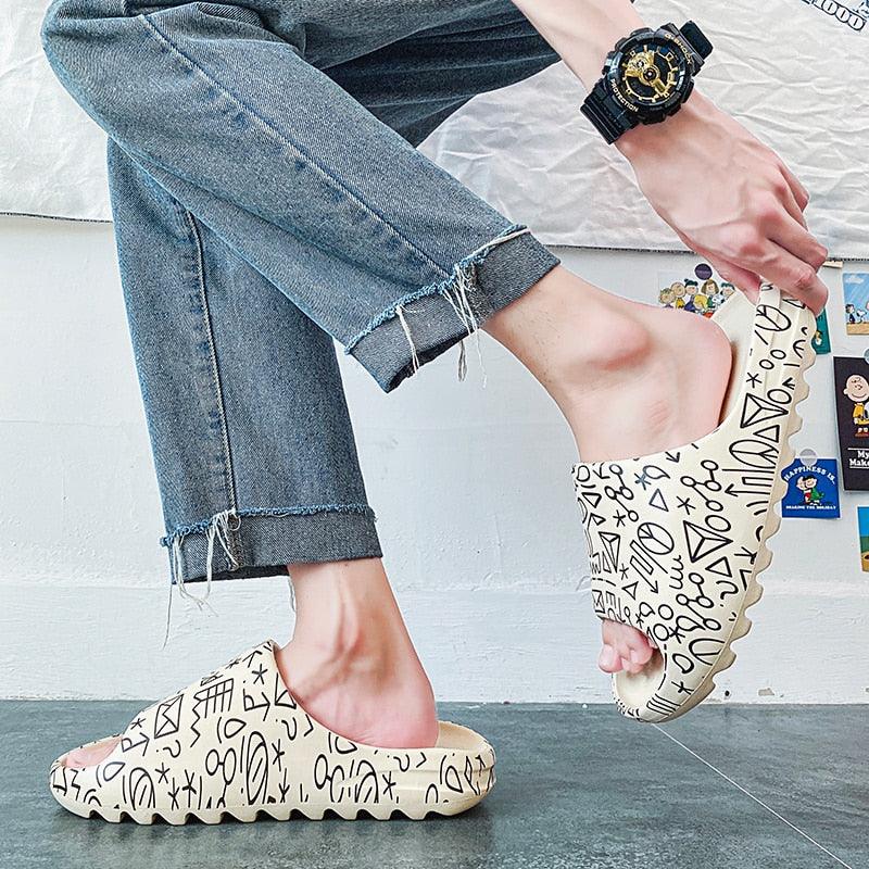 Unisex EVA Platform Slide Slippers – Non-Slip Soft Sole | Indoor, Beach & Spa