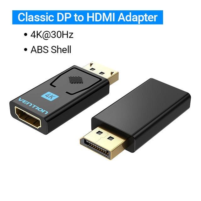 DisplayPort to HDMI Adapter | 4K@30Hz DP to HDMI Dongle for PC, Laptop, Monitor & Projector