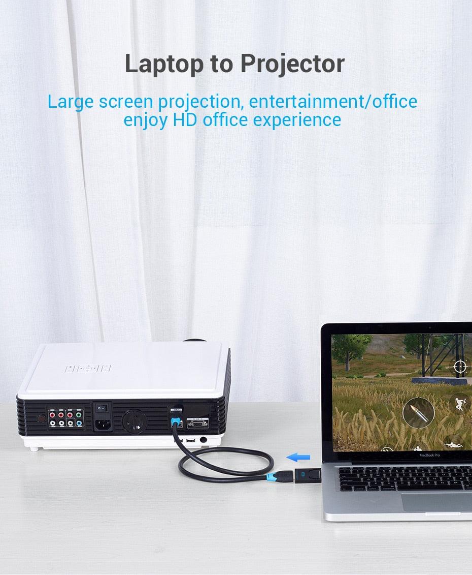 DisplayPort to HDMI Adapter | 4K@30Hz DP to HDMI Dongle for PC, Laptop, Monitor & Projector