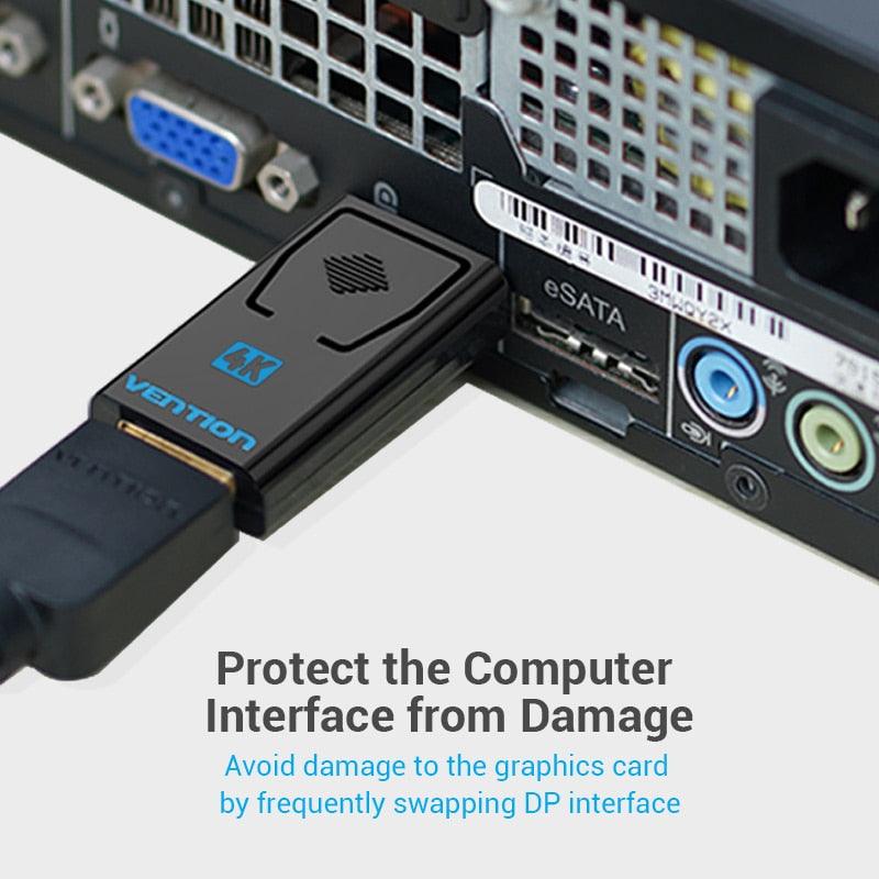 Computer interface with a protective cover and text about protecting the computer interface from damage.