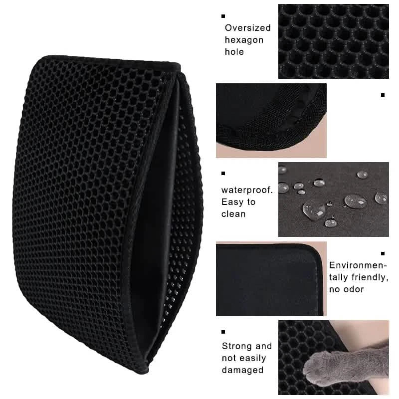 EVA Double-Layer Cat Litter Trapping Mat with Waterproof Base