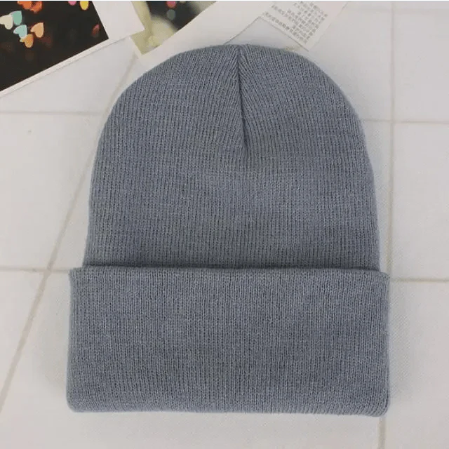 Knit Beanie Hat — Slouchy or Cuffed, Unisex | 19 Colors
