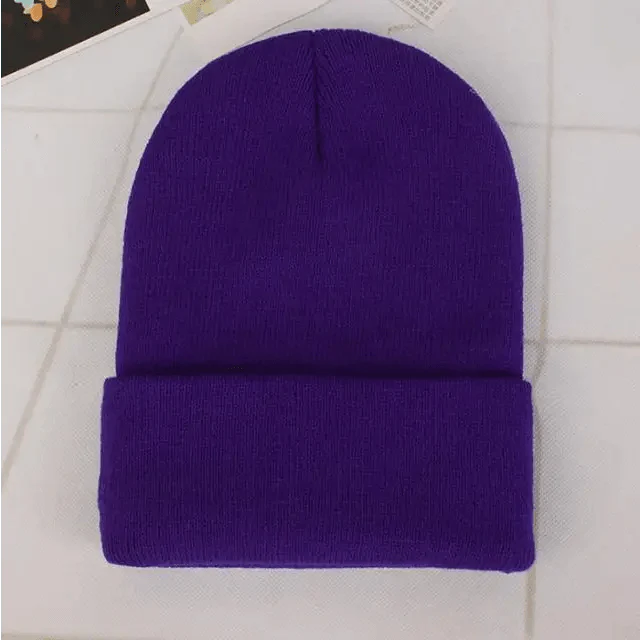 Knit Beanie Hat — Slouchy or Cuffed, Unisex | 19 Colors