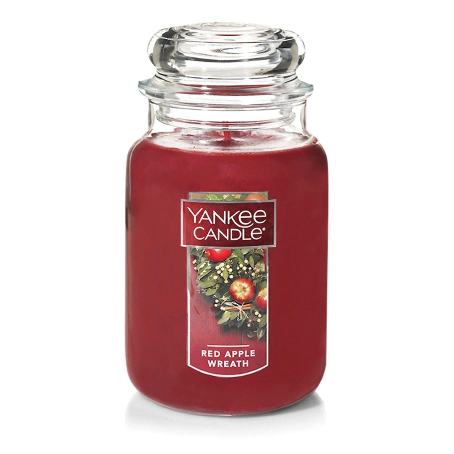 Yankee Candle Red Apple Wreath | Large Jar Candle | 110+ Hour Burn