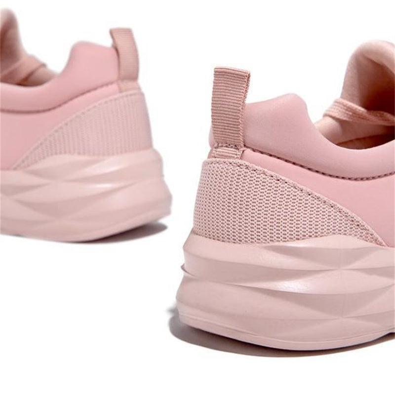 Women's Casual Breathable Lace-Up Sneakers | Cushioned Walking & Running Shoes